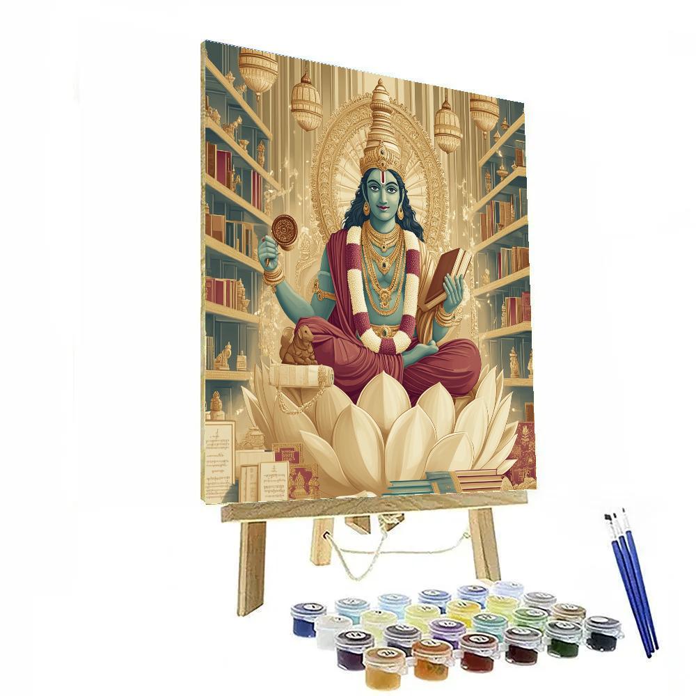 Vaikuntha Library Of Lotus Scrolls DIY paint by numbers