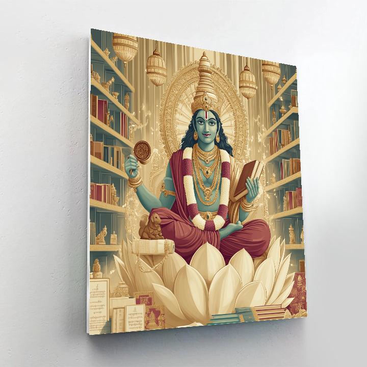 Vaikuntha Library Of Lotus Scrolls DIY paint by numbers