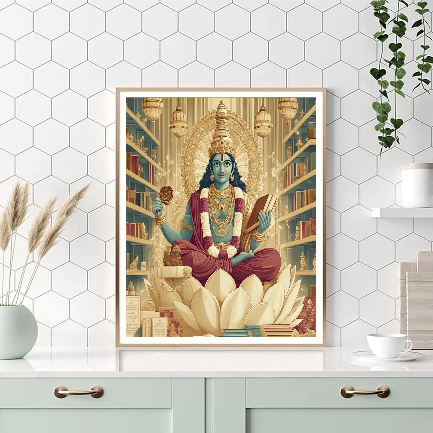 Vaikuntha Library Of Lotus Scrolls DIY paint by numbers