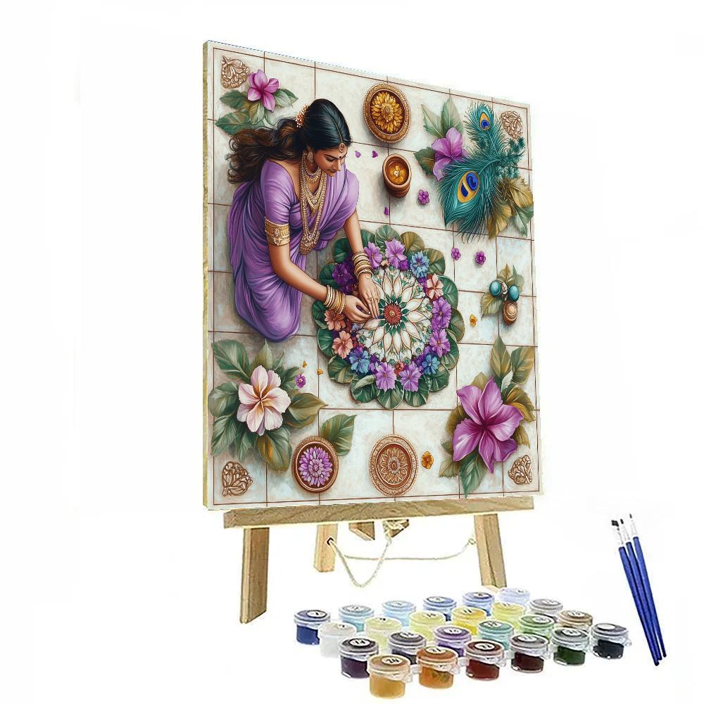 Parvati Crafted Mandala Garden Painting by numbers kit