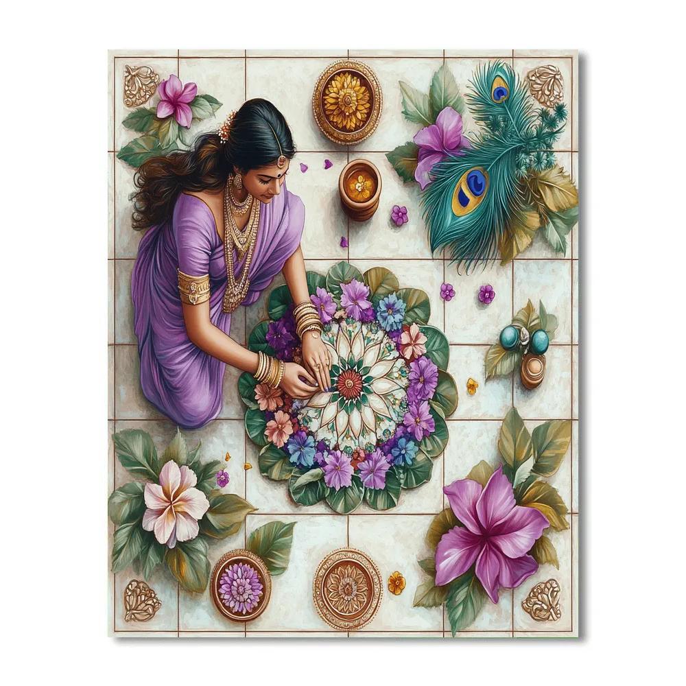 Parvati Crafted Mandala Garden Painting by numbers kit