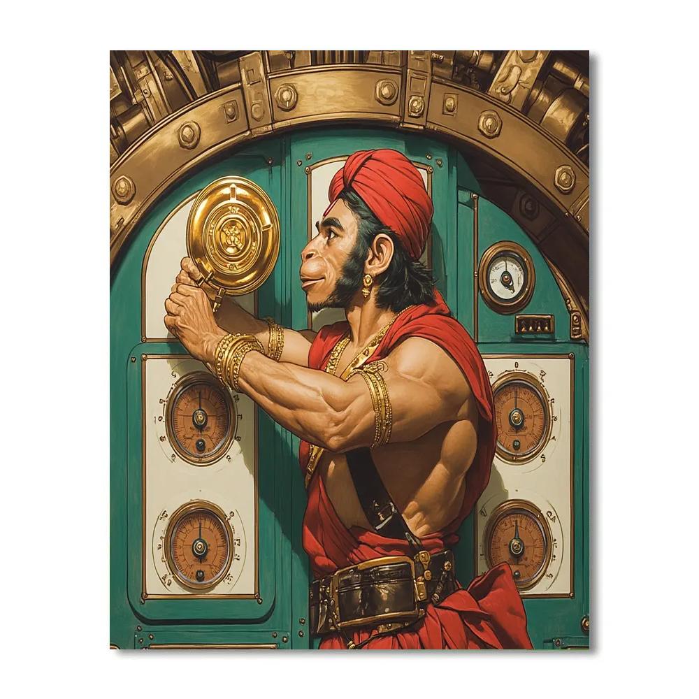 Hanuman Engine Room Of The Sky Ship DIY paint by numbers