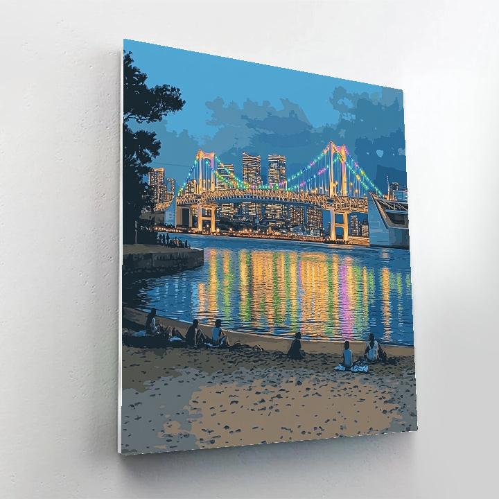 Tokyo Bay Skyline From Odaiba Seaside Park Tokyo Japan Paint by numbers kits