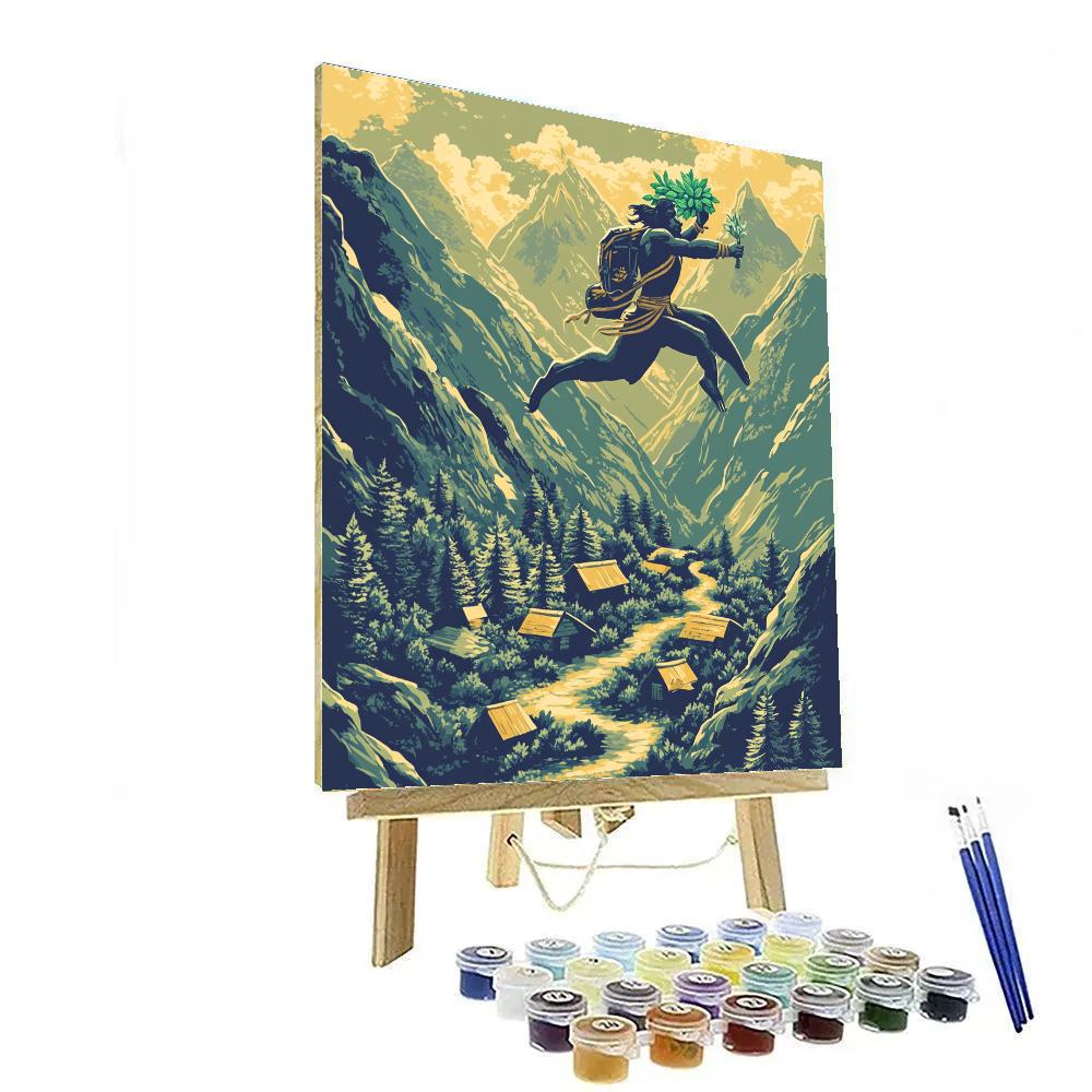 Mountain Herb Quest, Guided By Hanuman Paint by numbers kits