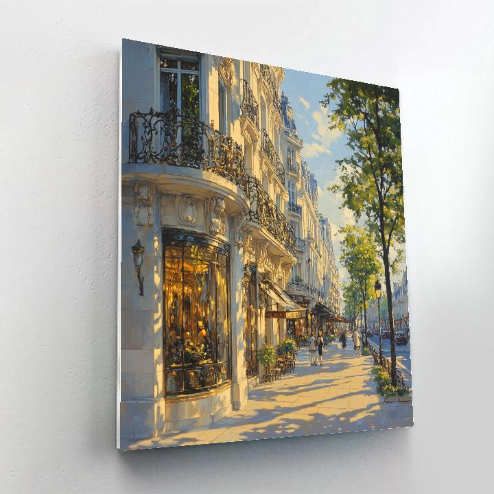 Art Nouveau Facades Along Avenue Louise Brussels Belgium Paint by numbers art
