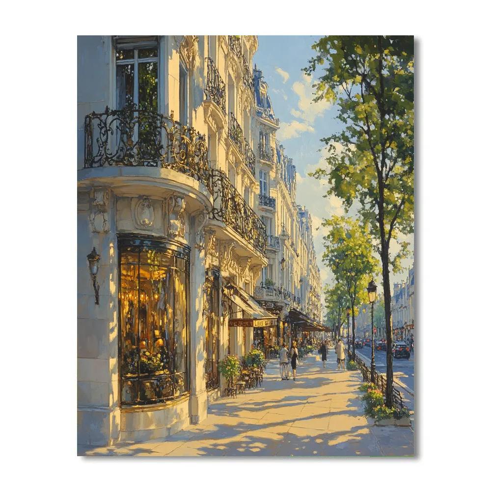 Art Nouveau Facades Along Avenue Louise Brussels Belgium Paint by numbers art