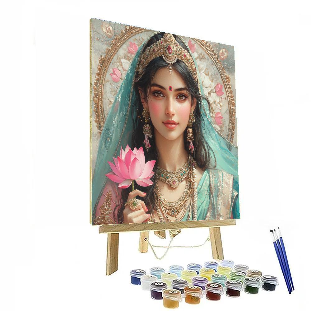Lotus Crown Parvati Portrait painting number kit