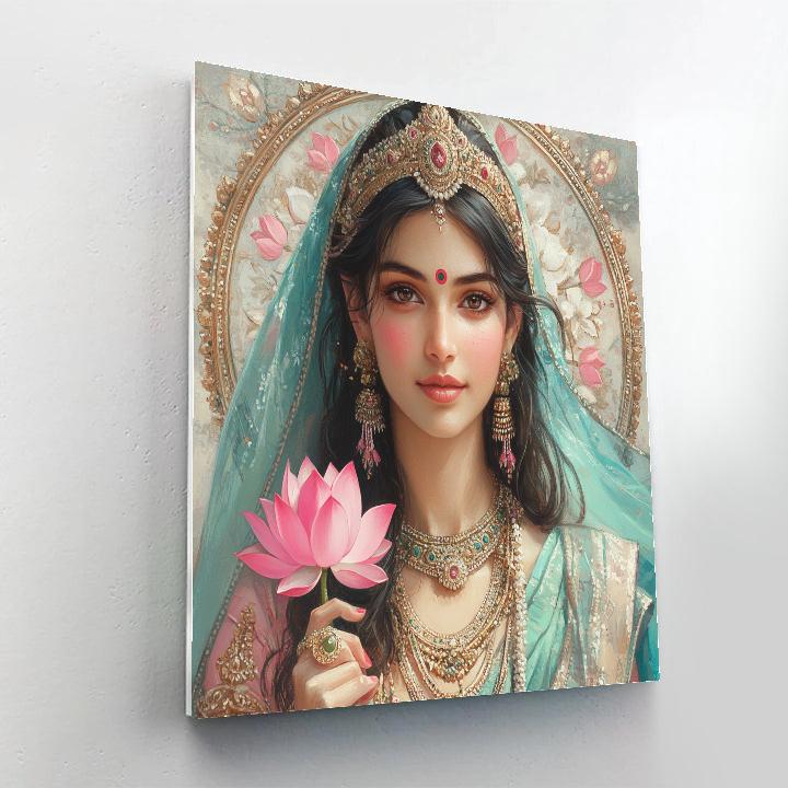 Lotus Crown Parvati Portrait painting number kit