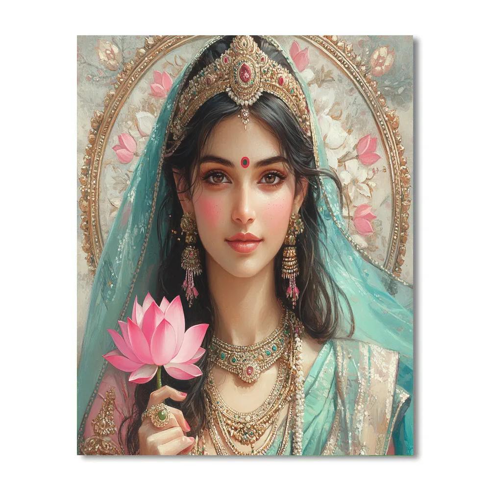 Lotus Crown Parvati Portrait painting number kit