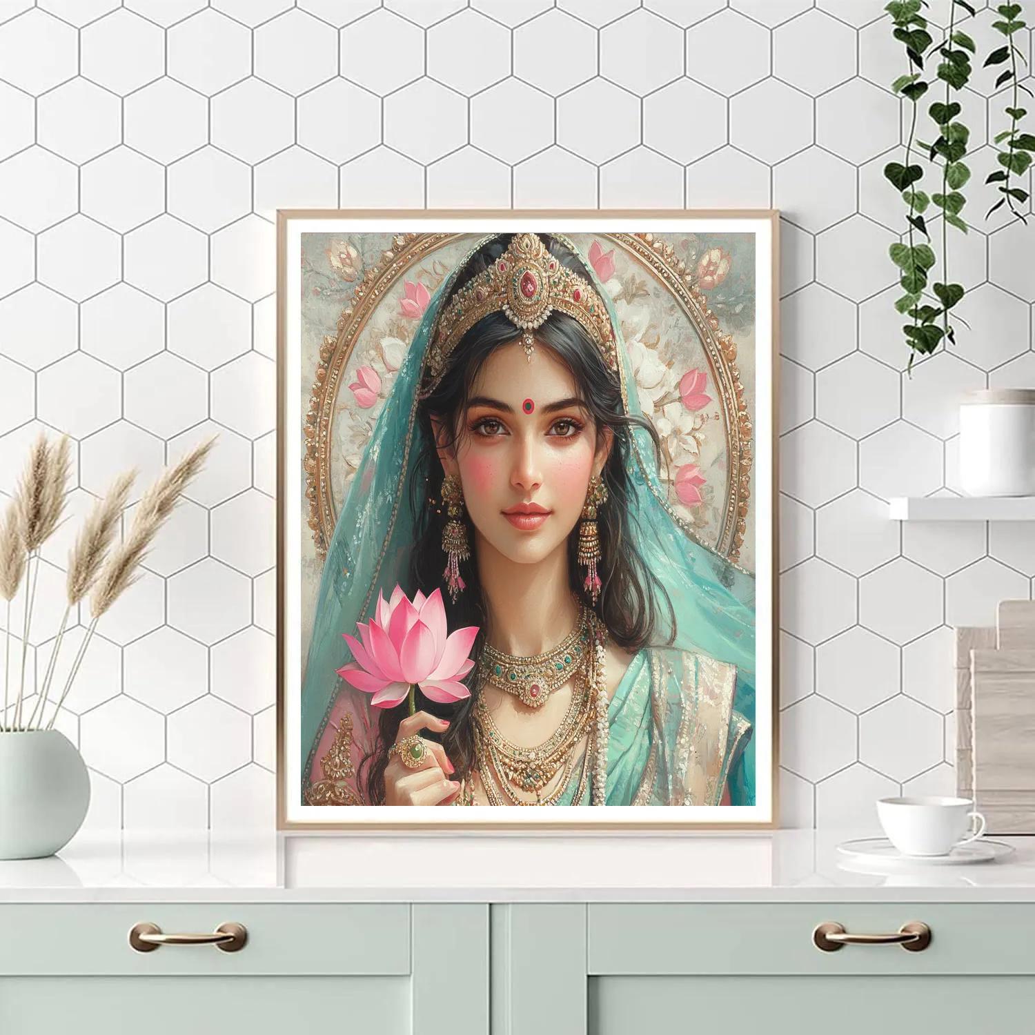Lotus Crown Parvati Portrait painting number kit