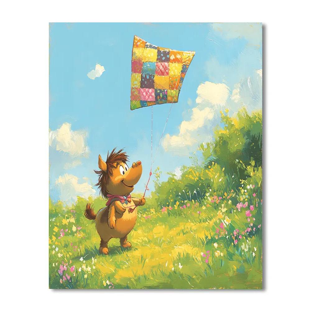 Eeyore Meadow Kite Festival Disney Inspired Number painting