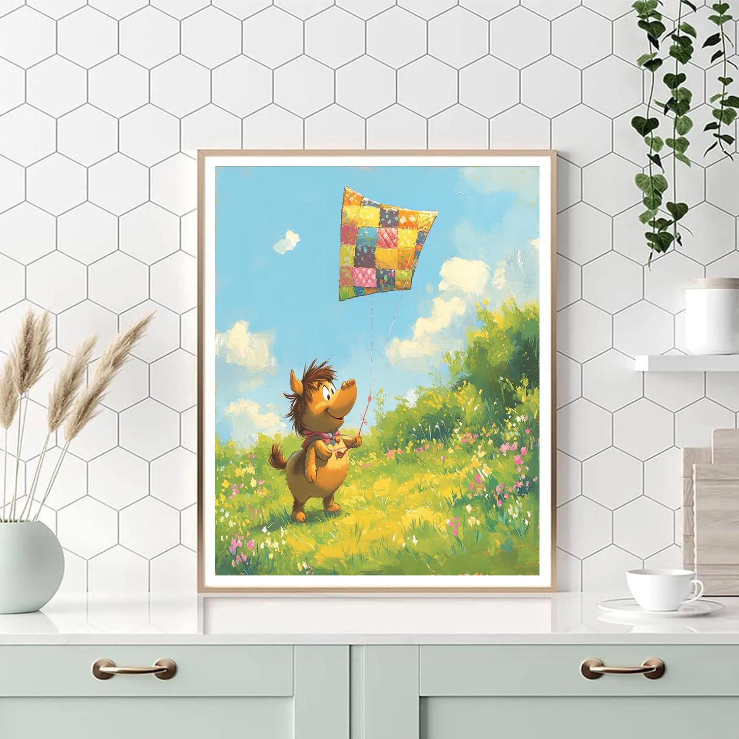 Eeyore Meadow Kite Festival Disney Inspired Number painting