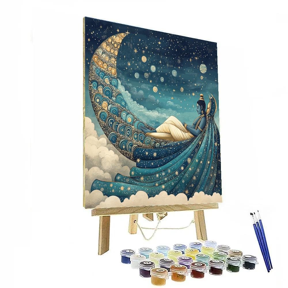 Shesha As A Constellation Throne paint by color