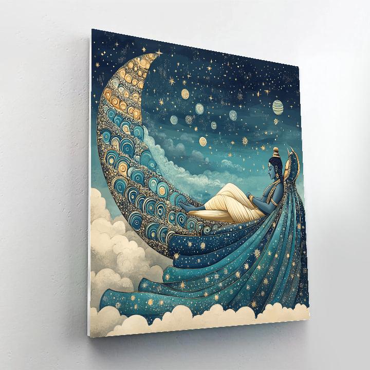 Shesha As A Constellation Throne paint by color
