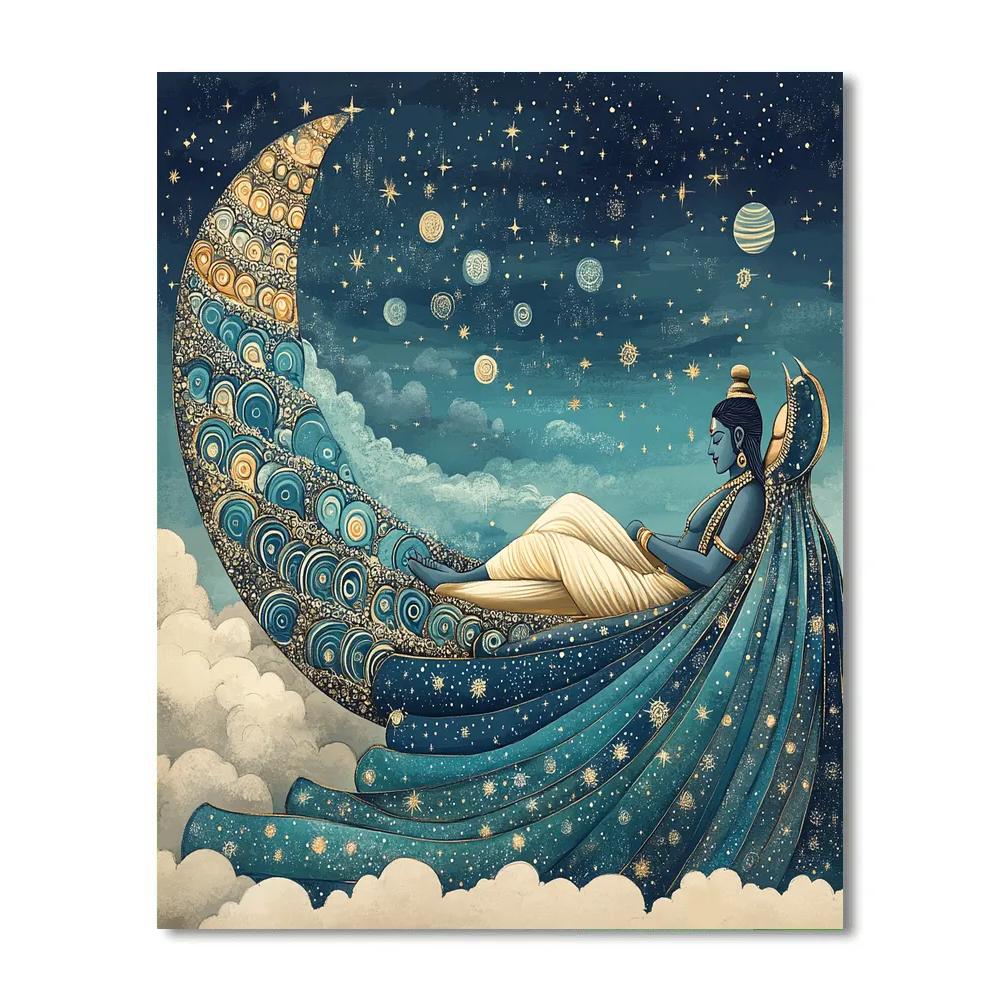 Shesha As A Constellation Throne paint by color