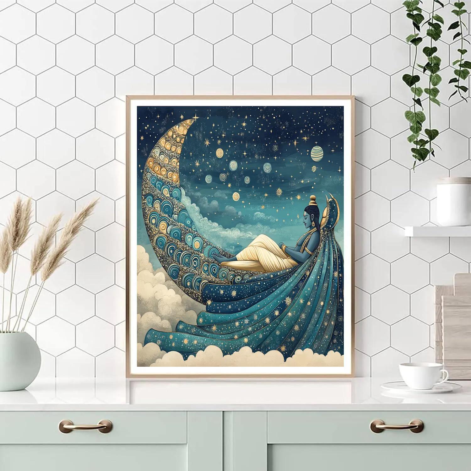 Shesha As A Constellation Throne paint by color
