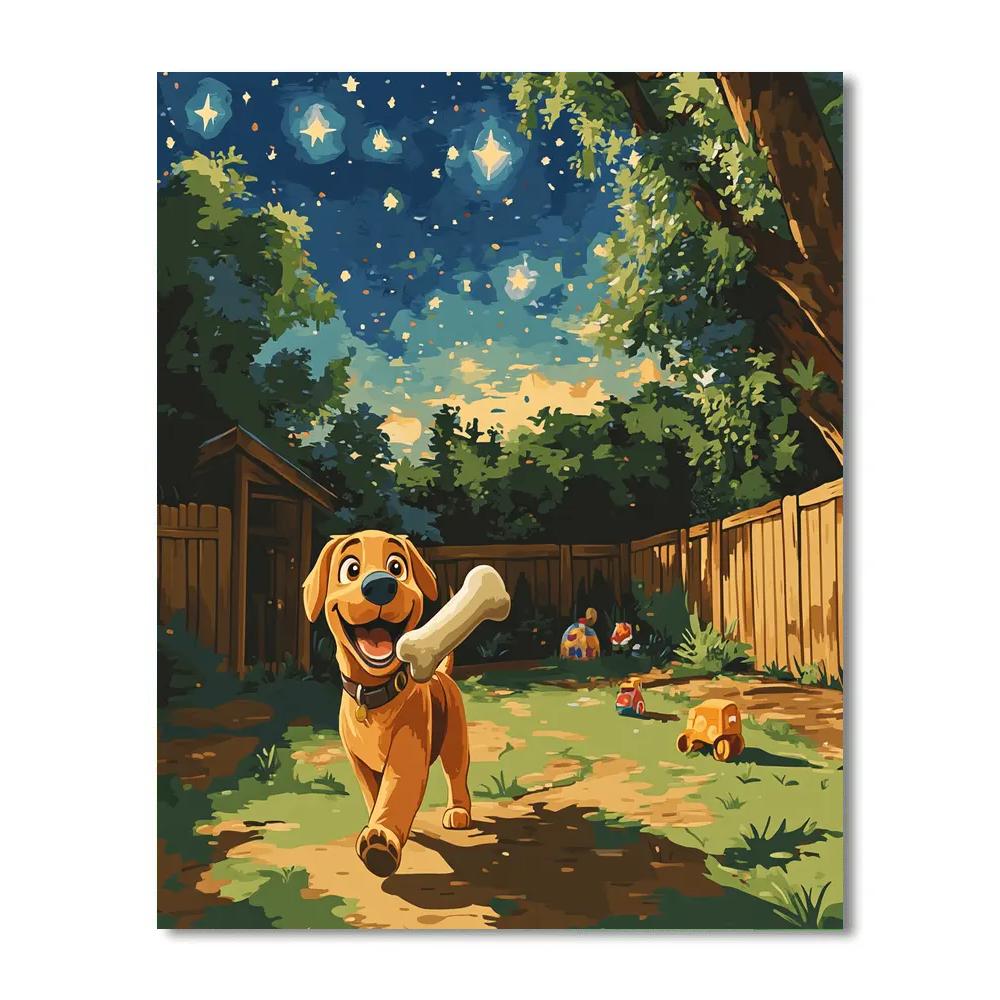Dug Backyard Galaxy Bone Hunt Disney Inspired paint by color