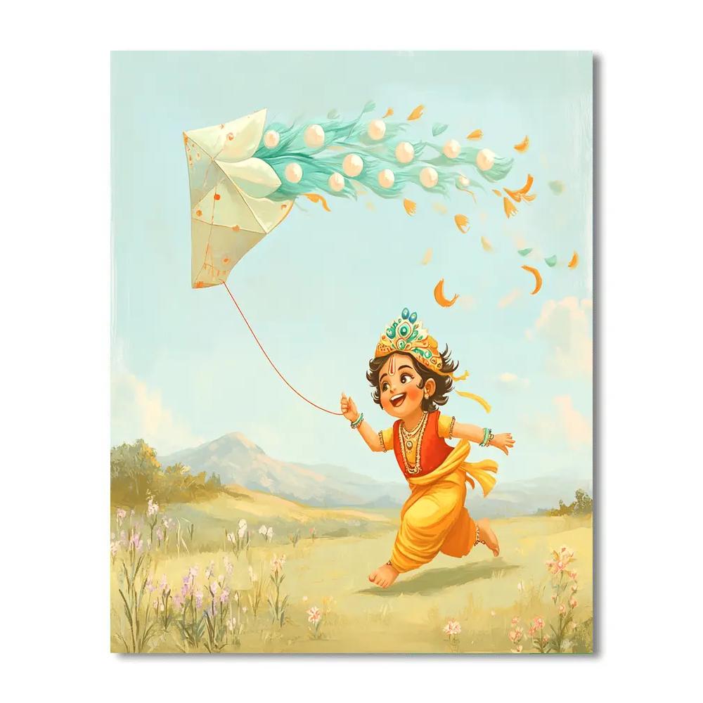 Krishna And The Kite Of Seven Moons DIY paint by numbers