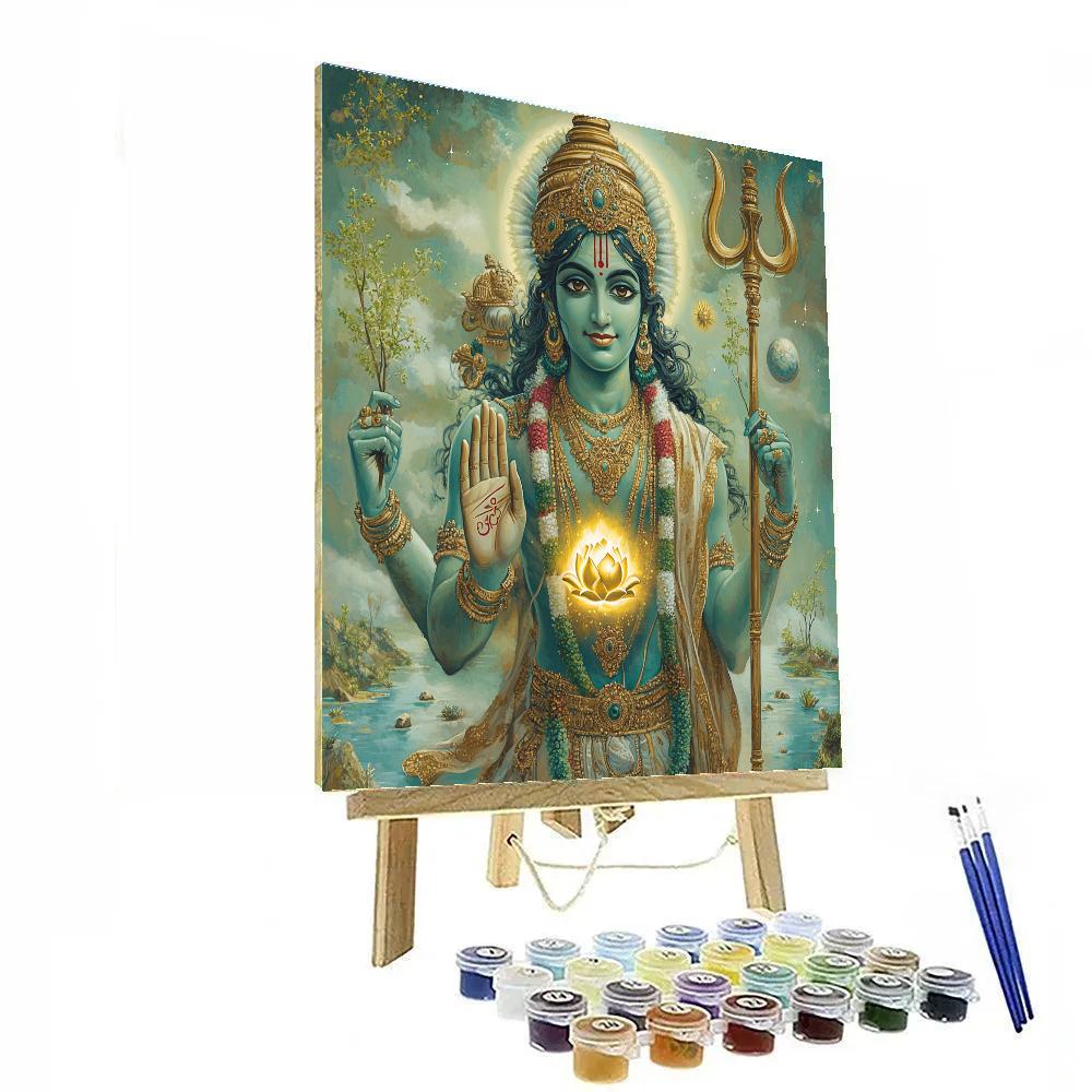 Vishnu Blessing The Seed Of A New World DIY paint by numbers