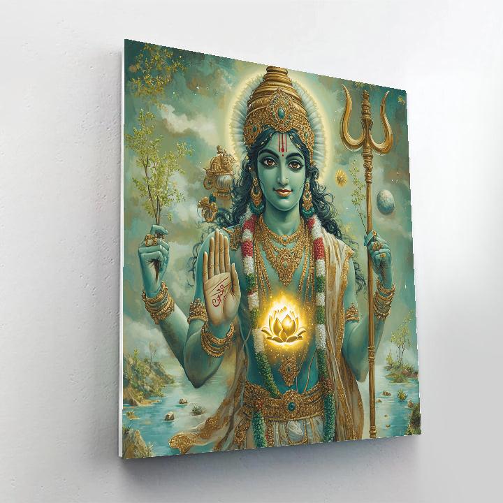 Vishnu Blessing The Seed Of A New World DIY paint by numbers