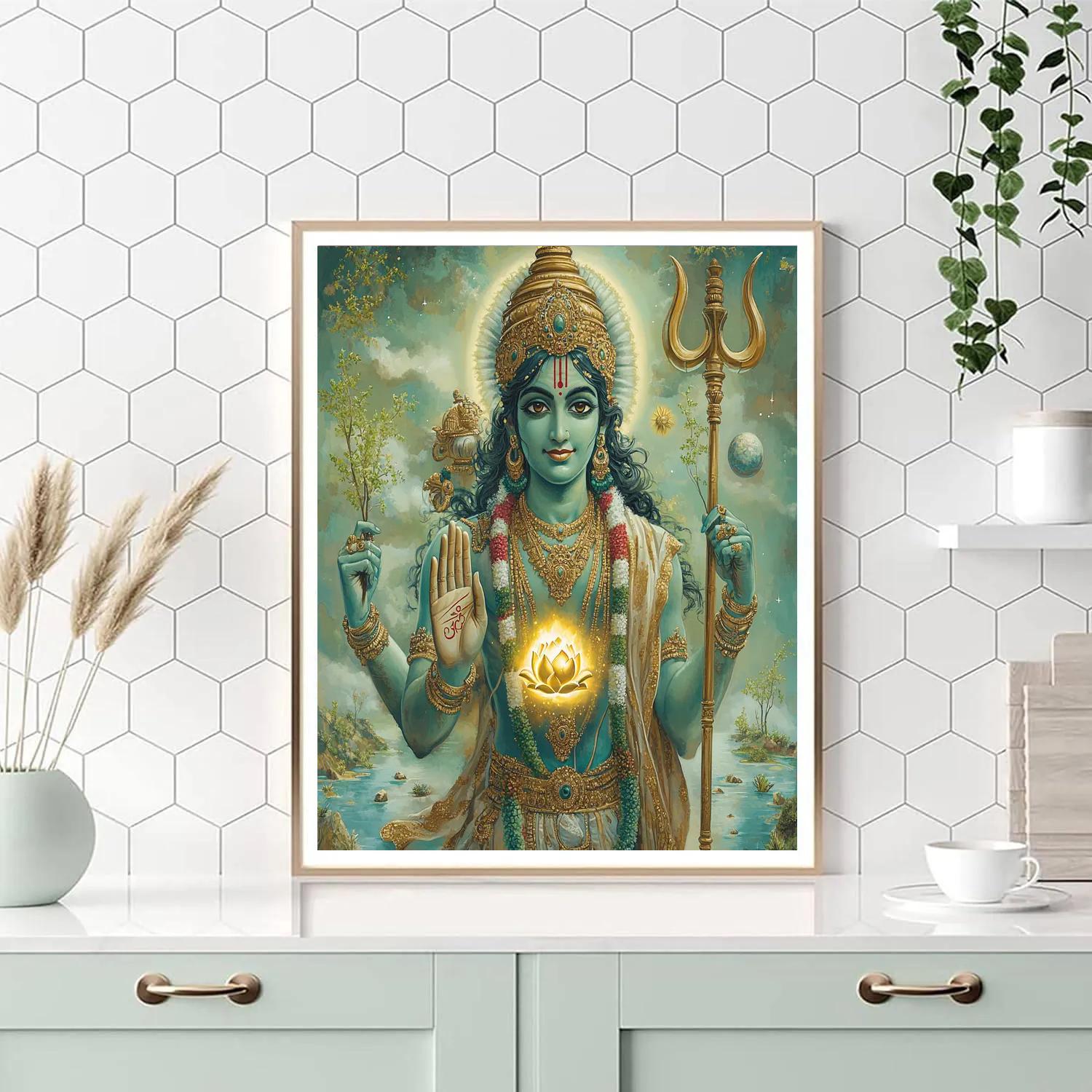 Vishnu Blessing The Seed Of A New World DIY paint by numbers