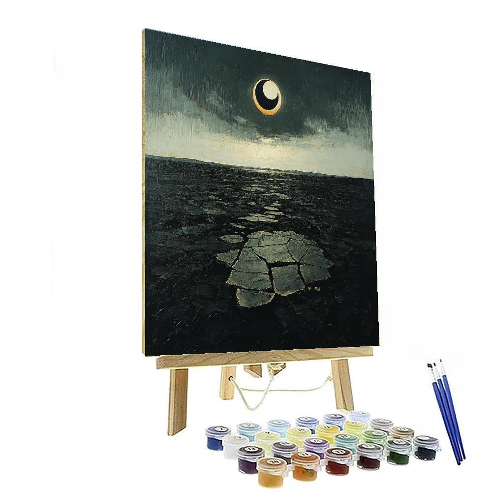Francisco Goya Inspired Eclipse Over Basalt Moor paint by number