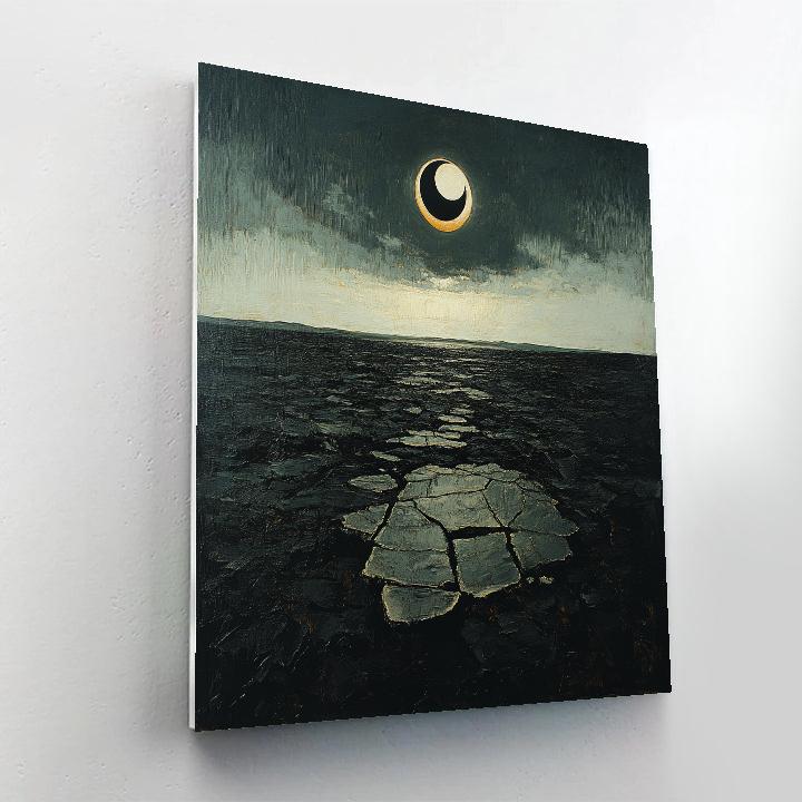 Francisco Goya Inspired Eclipse Over Basalt Moor paint by number