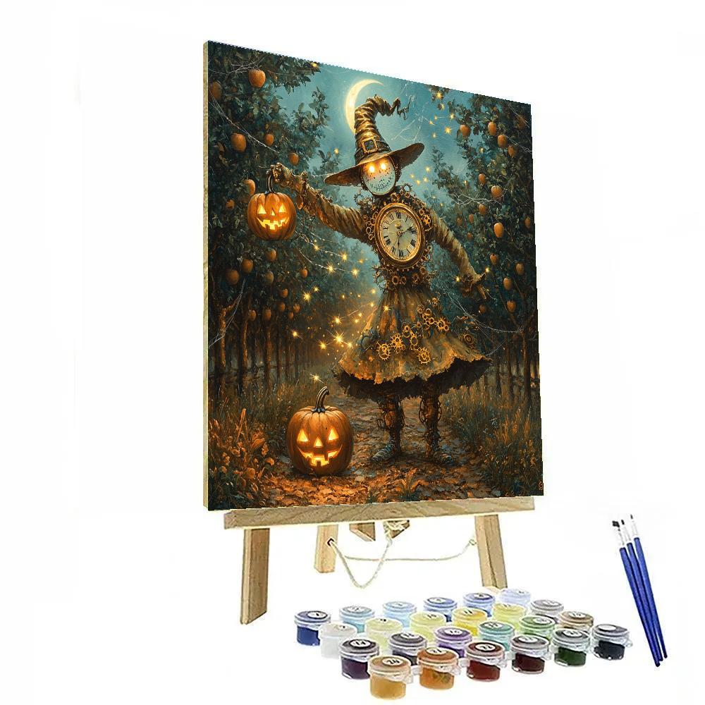 Clockwork Orchard With Haunted Lanterns Number painting
