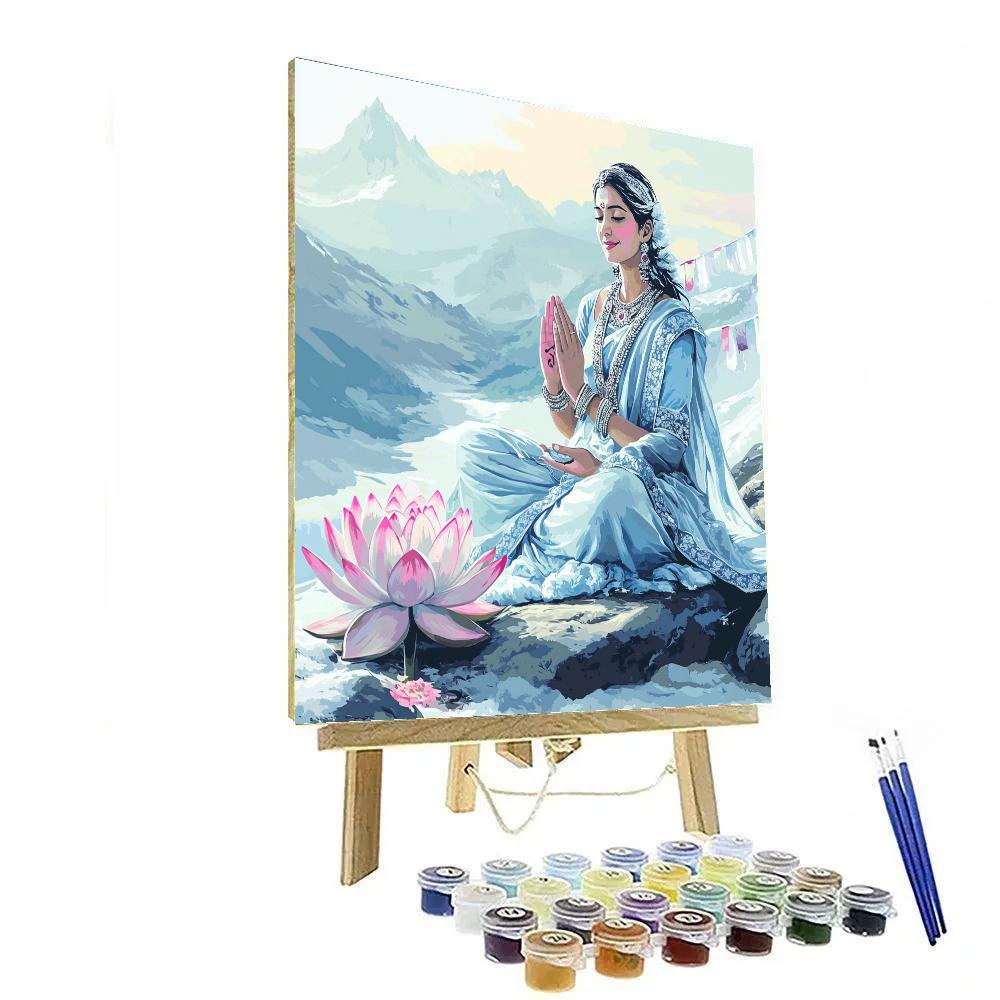 Parvati And The Quiet Snow Lotus paint by numbers