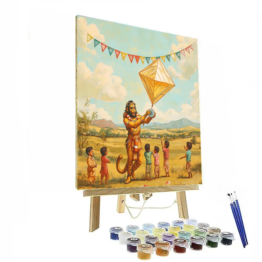 Hanuman Kite Festival Flight Coach Number painting