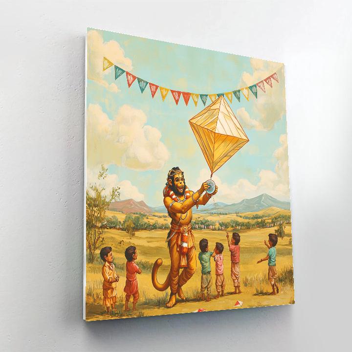 Hanuman Kite Festival Flight Coach Number painting