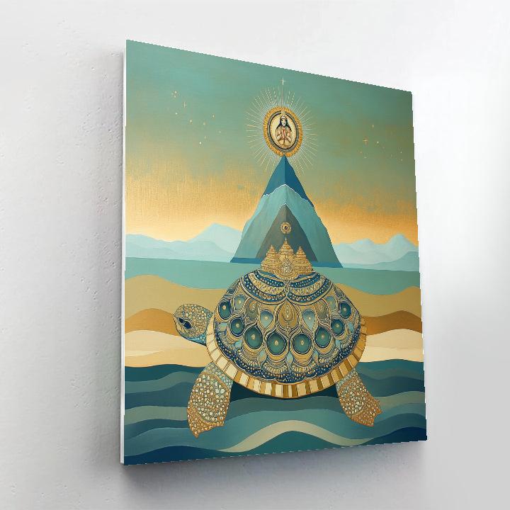 Kurma Bearing The Mandala Mountain Paint by numbers kits
