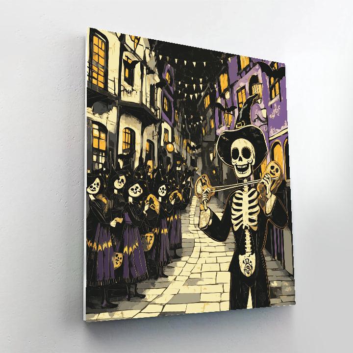 Paper Theater Masks Spooky Masquerade Painting by numbers kit