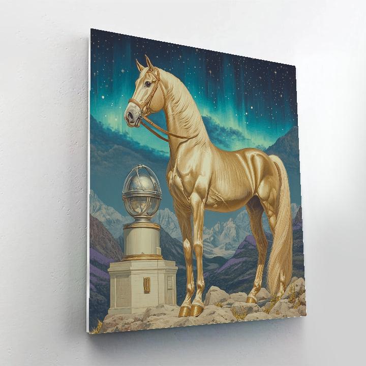 Horse Of The Observatory Ridge paint by color