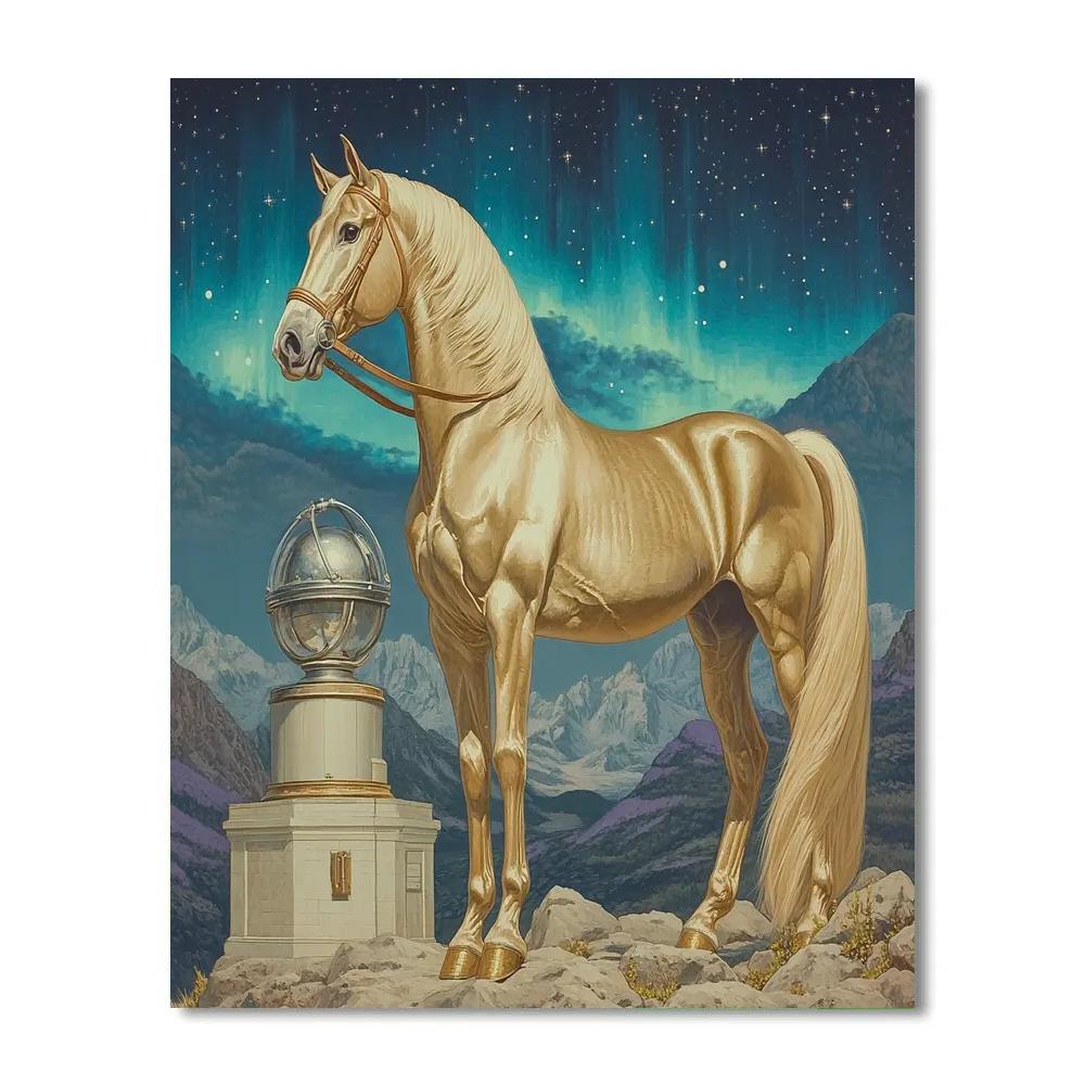 Horse Of The Observatory Ridge paint by color