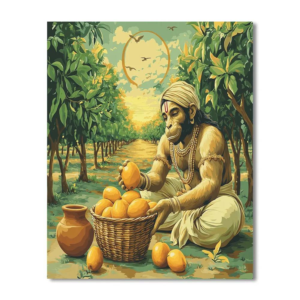 Hanuman Orchard Morning Offering DIY paint by numbers