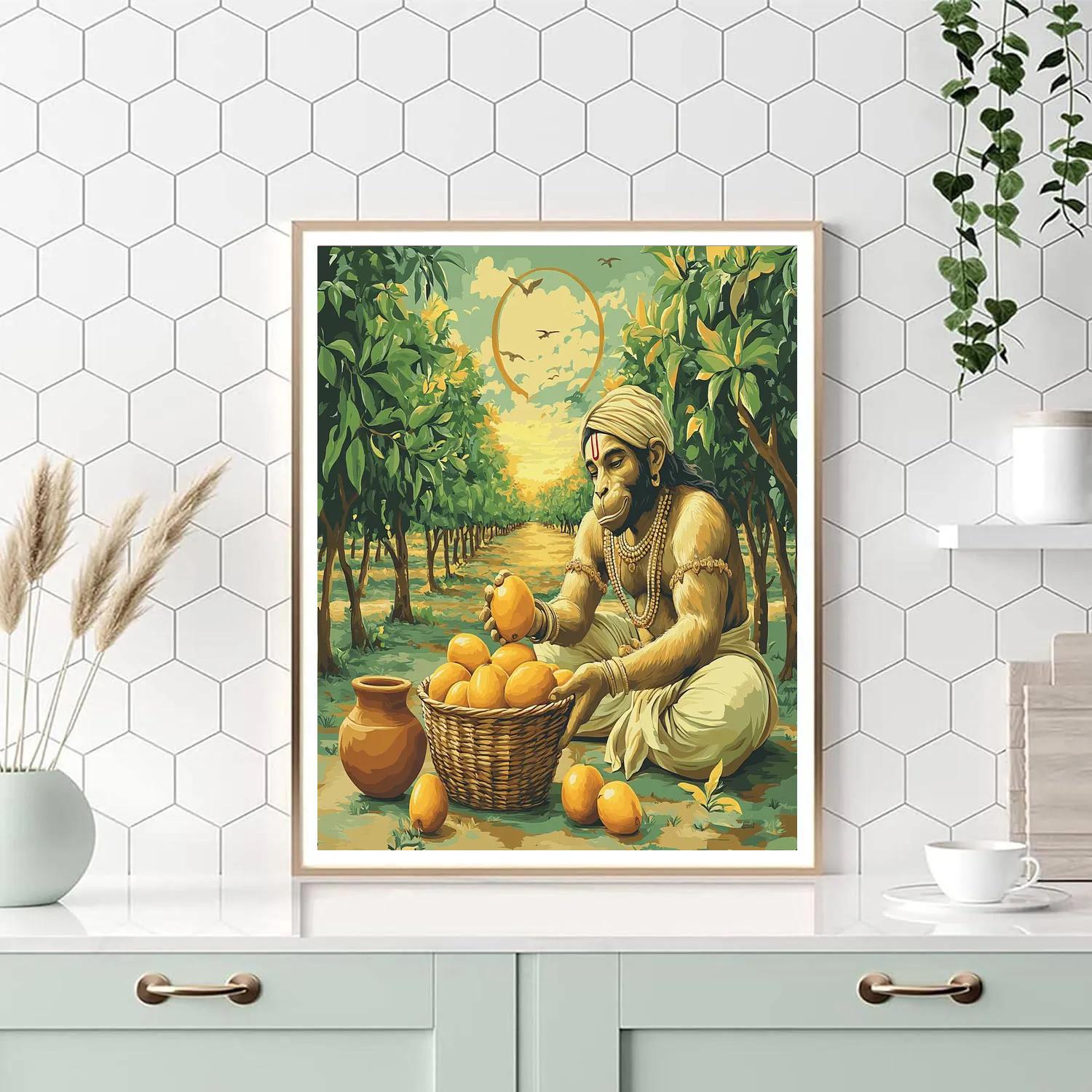 Hanuman Orchard Morning Offering DIY paint by numbers