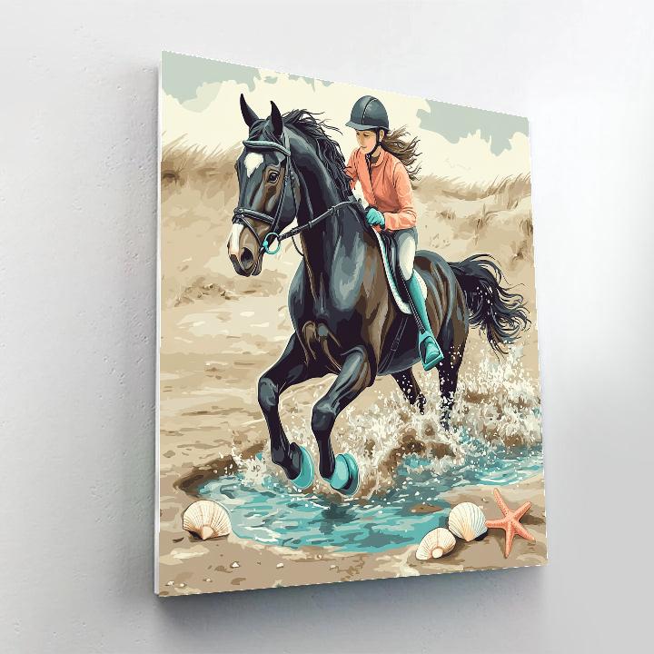 Tidepool Riders With Horse Energy paint by color