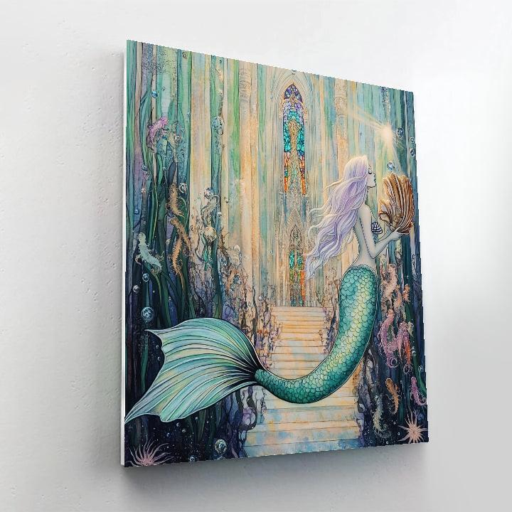 Moonlit Kelp Cathedral With Mermaid Choir paint by number