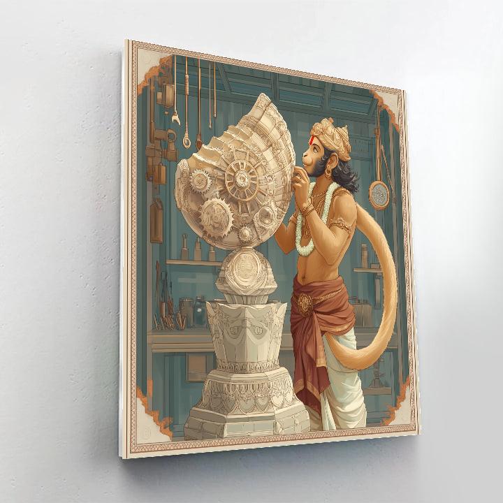 Hanuman And The Clockwork Conch painting number kit