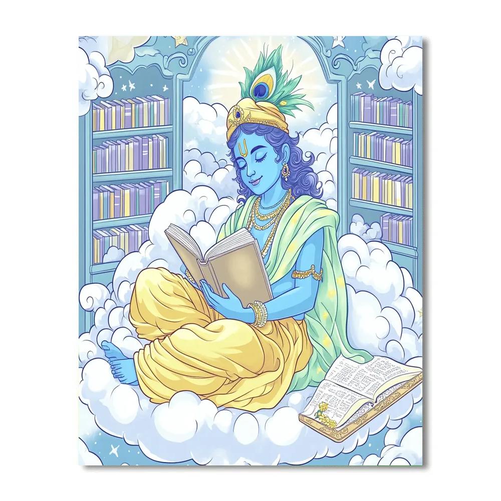 Krishna In The Cloud Library Of Sacred Stories Number painting
