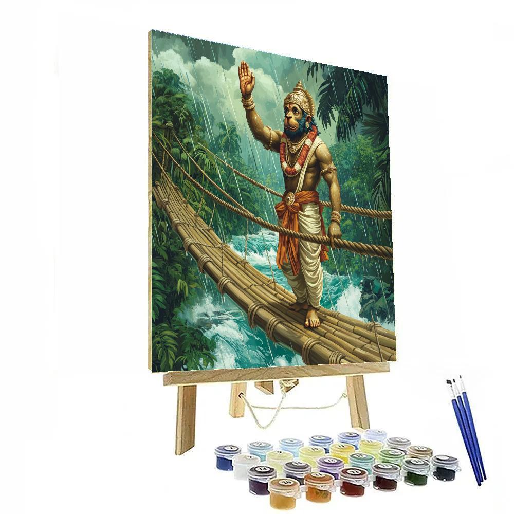 Hanuman Monsoon Bridge Sentinel paint by color