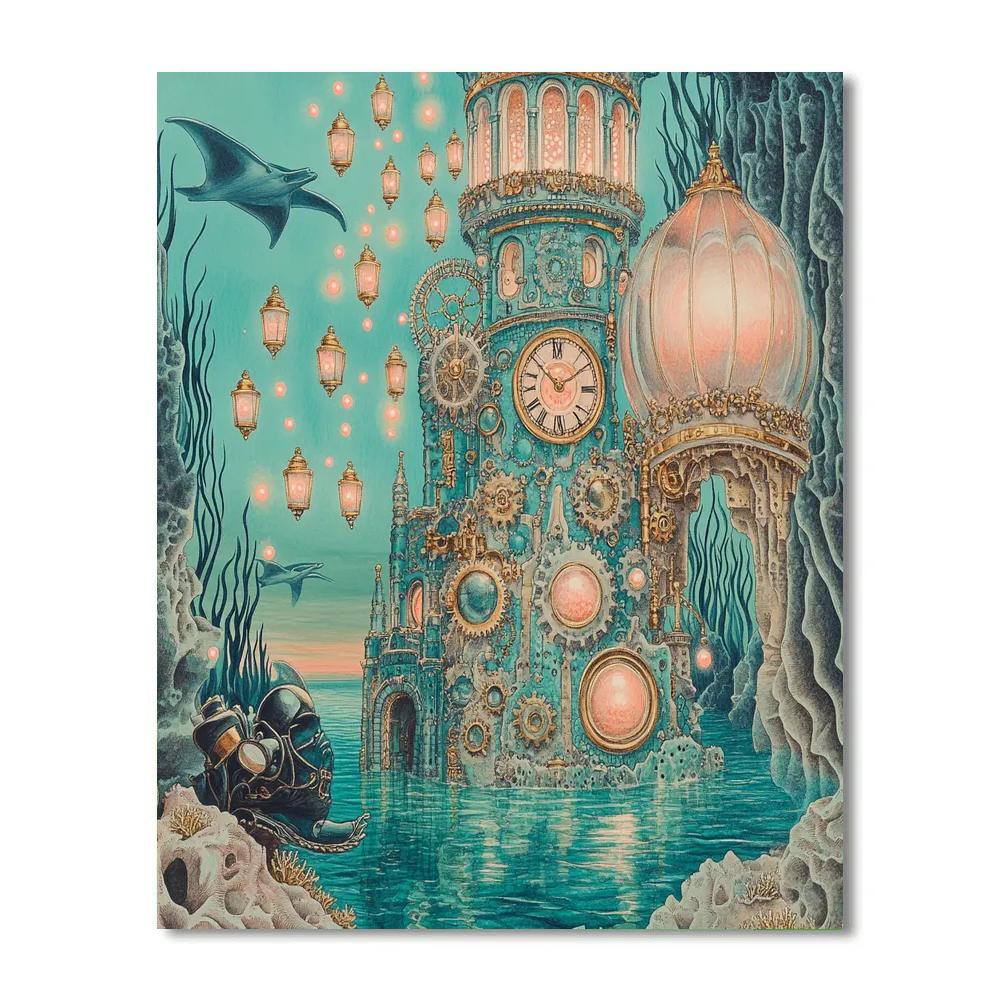 Clockwork Reef Castle paint by color