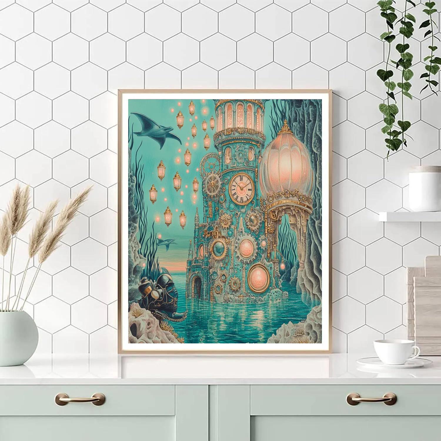 Clockwork Reef Castle paint by color
