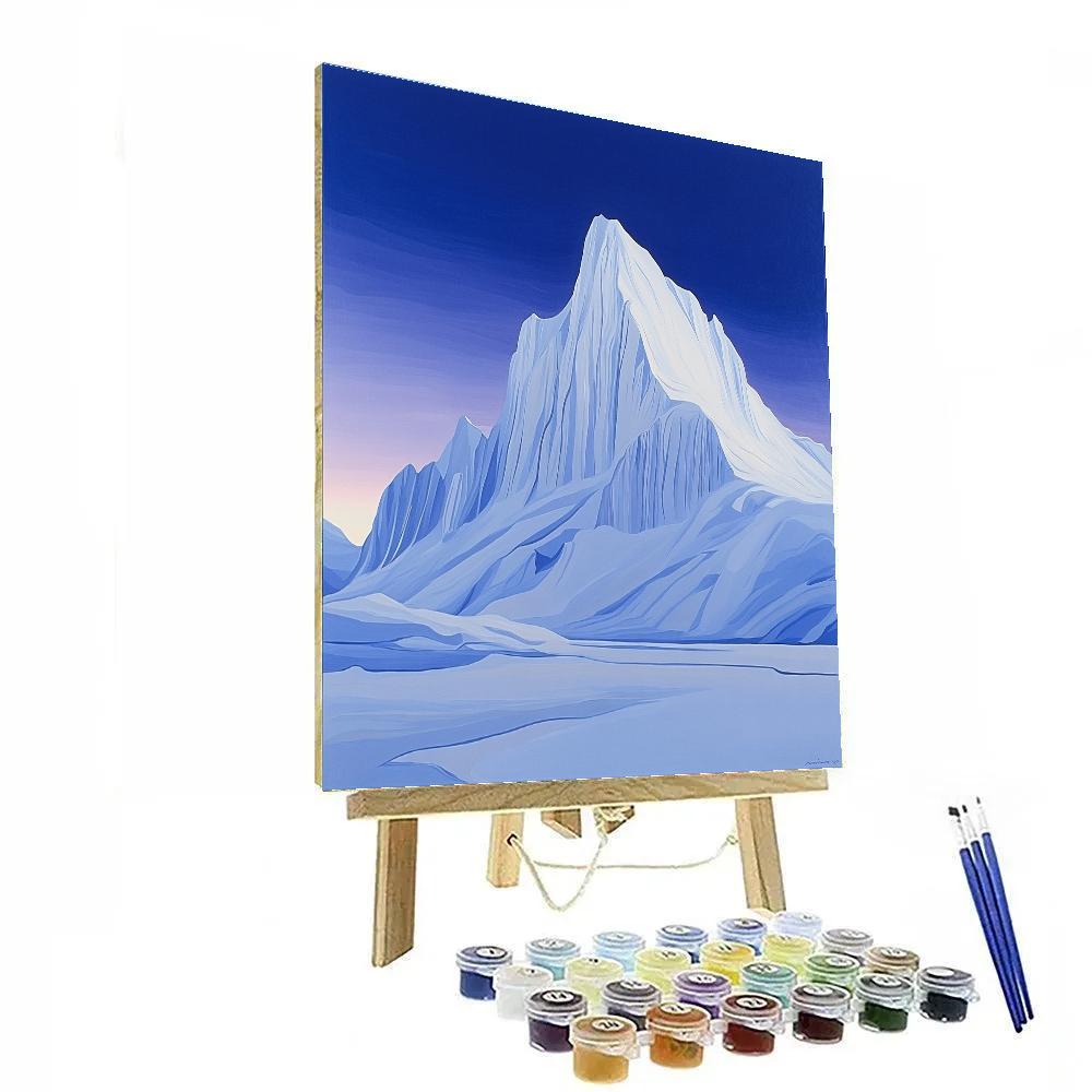 Lawren Harris Inspired Cathedral Glacier At Polar Dawn paint by number