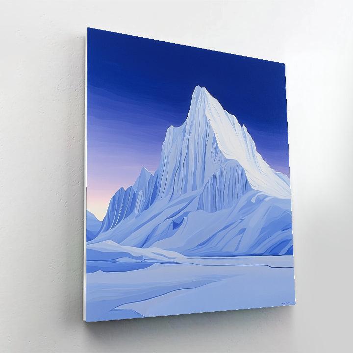 Lawren Harris Inspired Cathedral Glacier At Polar Dawn paint by number