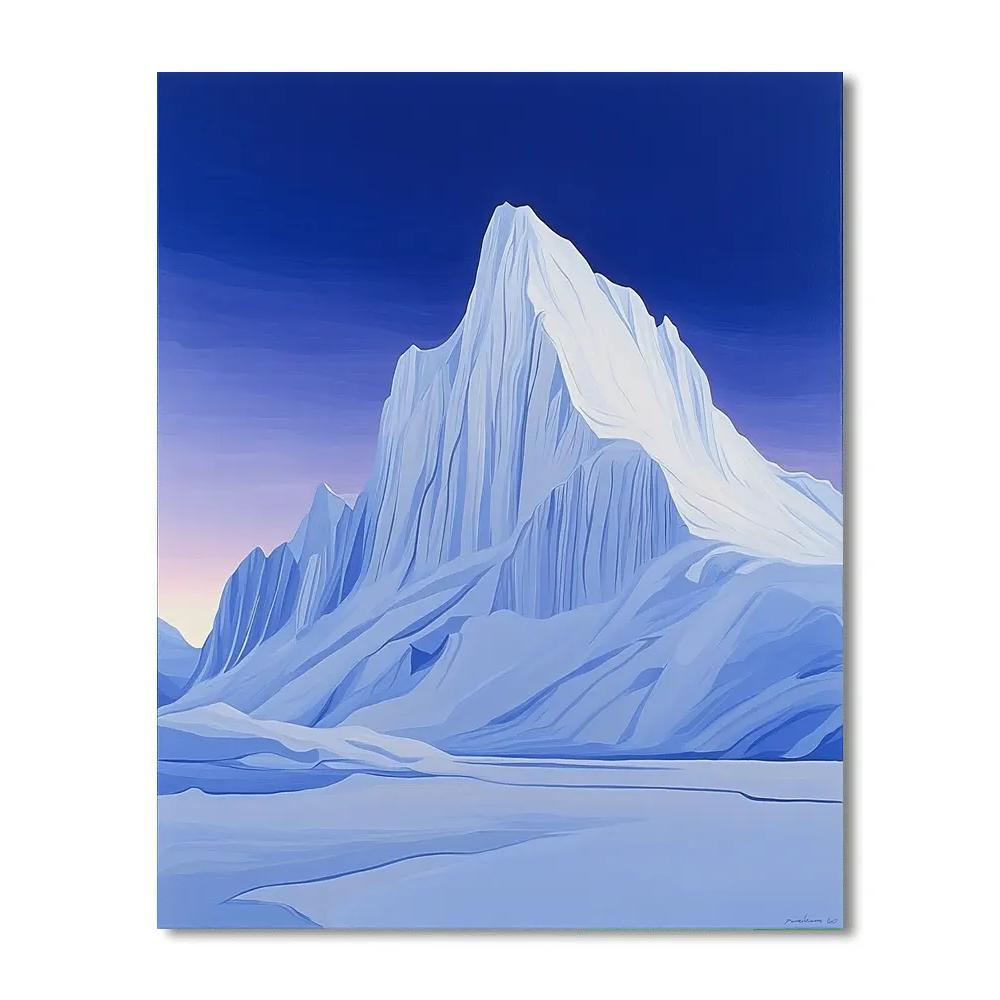 Lawren Harris Inspired Cathedral Glacier At Polar Dawn paint by number
