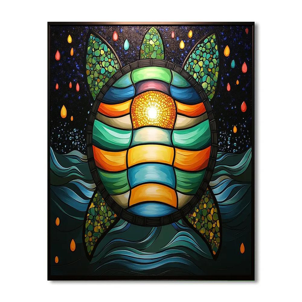 Norval Morrisseau Inspired Turtle Of The Four Waters Confluence DIY paint by numbers