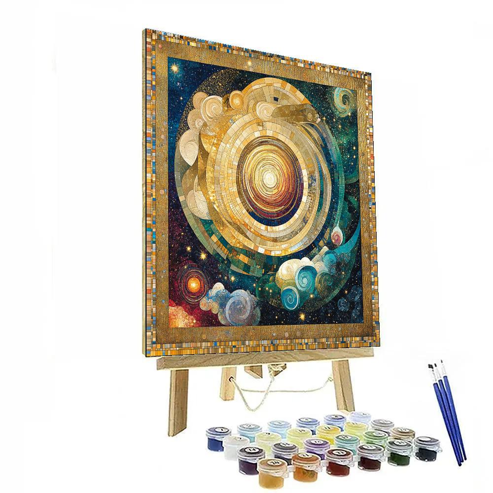 Gustav Klimt Inspired Aurelia Nebula Tapestry Paint by numbers kits