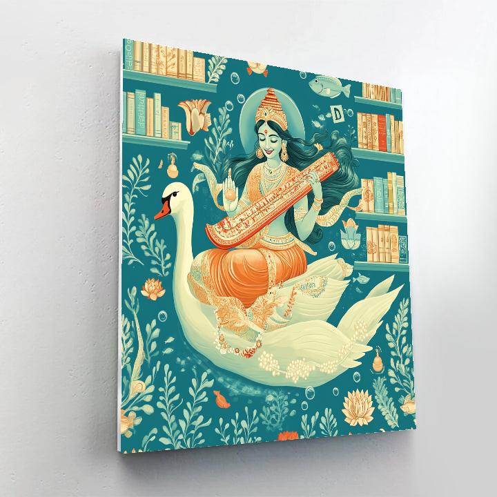 Underwater Veena Archive Of Saraswati Painting by numbers kit
